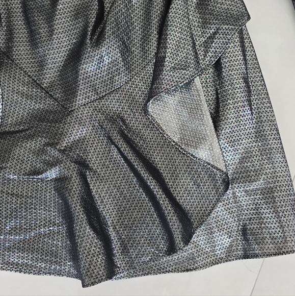 IRO Kinao Mini Dress - Shimmering Pewter Print - Size 36 - Picture 6 of 11